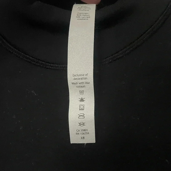 Lululemon chase the chill long sleeve black sweatshirt size 6 - Picture 4 of 5